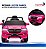 Carro Elétrico Infantil Toyota Land Cruiser 12v Rosa Licenciado Controle Remoto Luz Som Bateria Recarregável - Imagem 4