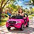 Carro Elétrico Infantil Toyota Land Cruiser 12v Rosa Licenciado Controle Remoto Luz Som Bateria Recarregável - Imagem 5