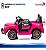 Carro Elétrico Infantil Toyota Land Cruiser 12v Rosa Licenciado Controle Remoto Luz Som Bateria Recarregável - Imagem 8