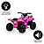 Quadriciclo Elétrico Infantil Rosa Bel 6V com MP3 USB Farol Buzina Luzes Música Aceleração no Guidão - Imagem 6