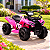 Quadriciclo Elétrico Infantil Rosa Bel 6V com MP3 USB Farol Buzina Luzes Música Aceleração no Guidão - Imagem 5