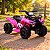 Quadriciclo Elétrico Infantil Rosa Bel 6V com MP3 USB Farol Buzina Luzes Música Aceleração no Guidão - Imagem 2