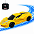 Carrinho de Controle Remoto para Crianças Esportivo Estilo Ferrari Porsche Brinquedo Infantil Amarelo - Imagem 1