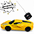 Carrinho de Controle Remoto para Crianças Esportivo Estilo Ferrari Porsche Brinquedo Infantil Amarelo - Imagem 2