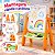 Lousa Mágica Infantil Dupla Face 2 Em 1 Quadro Negro Branco Com Cavalete Cadeirinha Laranja E Acessórios - Imagem 9