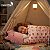 Saco De Dormir Infantil Rosa 2 Em 1 Vira Bolsa E Almofada 135x50cm Compacto Macio Fácil De Transportar - Imagem 4