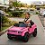 Mini Carro Elétrico Infantil Land Rover Defender 12v Rosa Com Controle Remoto Bateria Recarregável C/ Som E Luzes - Imagem 6