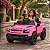 Mini Carro Elétrico Infantil Land Rover Defender 12v Rosa Com Controle Remoto Bateria Recarregável C/ Som E Luzes - Imagem 4