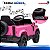 Mini Carro Elétrico Infantil Land Rover Defender 12v Rosa Com Controle Remoto Bateria Recarregável C/ Som E Luzes - Imagem 9