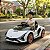 Carro Elétrico Infantil Lamborghini Sian 12v Branco Licenciado Com Controle Remoto Luz Som Frente E Ré - Imagem 4