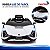 Carro Elétrico Infantil Lamborghini Sian 12v Branco Licenciado Com Controle Remoto Luz Som Frente E Ré - Imagem 5