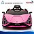 Carro Elétrico Infantil Lamborghini Sian 12v Rosa Licenciado Com Controle Remoto Luz Som Frente E Ré - Imagem 11