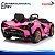 Carro Elétrico Infantil Lamborghini Sian 12v Rosa Licenciado Com Controle Remoto Luz Som Frente E Ré - Imagem 7