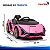 Carro Elétrico Infantil Lamborghini Sian 12v Rosa Licenciado Com Controle Remoto Luz Som Frente E Ré - Imagem 3