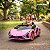 Carro Elétrico Infantil Lamborghini Sian 12v Rosa Licenciado Com Controle Remoto Luz Som Frente E Ré - Imagem 8