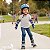 Kit Proteção Infantil Ajustável Azul Com Capacete Joelheira Cotoveleira Munhequeira Para Bicicleta Patins - Imagem 5