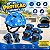 Kit Proteção Infantil Ajustável Azul Com Capacete Joelheira Cotoveleira Munhequeira Para Bicicleta Patins - Imagem 6