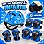 Kit Proteção Infantil Ajustável Azul Com Capacete Joelheira Cotoveleira Munhequeira Para Bicicleta Patins - Imagem 7