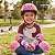 Kit Proteção Infantil Ajustável Rosa Com Capacete Joelheira Cotoveleira Munhequeira Para Bicicleta Patins Skate - Imagem 4
