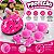 Kit Proteção Infantil Ajustável Rosa Com Capacete Joelheira Cotoveleira Munhequeira Para Bicicleta Patins Skate - Imagem 5