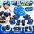 Kit Proteção Infantil Ajustável Azul Com Joelheiras Cotoveleiras Munhequeiras Para Bicicleta Patins Skates E Patinete - Imagem 5