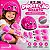 Kit Proteção Infantil Ajustável Rosa Com Joelheiras Cotoveleiras Munhequeiras Para Bicicleta Patins Skates E Patinete - Imagem 2