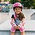 Kit Proteção Infantil Ajustável Rosa Com Joelheiras Cotoveleiras Munhequeiras Para Bicicleta Patins Skates E Patinete - Imagem 4