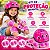 Kit Proteção Infantil Ajustável Rosa Com Joelheiras Cotoveleiras Munhequeiras Para Bicicleta Patins Skates E Patinete - Imagem 5