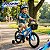 Bicicleta Infantil Aro 14 Azul Com Rodinhas De Apoio Cestinha Dianteira Paralamas E Protetor De Corrente - Imagem 4