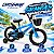 Bicicleta Infantil Aro 14 Azul Com Rodinhas De Apoio Cestinha Dianteira Paralamas E Protetor De Corrente - Imagem 5