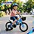 Bicicleta Infantil Aro 14 Azul Com Rodinhas De Apoio Cestinha Dianteira Paralamas E Protetor De Corrente - Imagem 8
