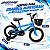 Bicicleta Infantil Aro 14 Azul Com Rodinhas De Apoio Cestinha Dianteira Paralamas E Protetor De Corrente - Imagem 3