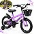 Bicicleta Infantil Aro 14 Lilás Com Rodinhas De Apoio Cestinha Dianteira Paralamas E Protetor De Corrente - Imagem 1