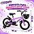 Bicicleta Infantil Aro 14 Lilás Com Rodinhas De Apoio Cestinha Dianteira Paralamas E Protetor De Corrente - Imagem 3