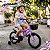 Bicicleta Infantil Aro 14 Lilás Com Rodinhas De Apoio Cestinha Dianteira Paralamas E Protetor De Corrente - Imagem 6