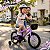 Bicicleta Infantil Aro 14 Lilás Com Rodinhas De Apoio Cestinha Dianteira Paralamas E Protetor De Corrente - Imagem 8