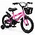Bicicleta Infantil Aro 14 Rosa Com Rodinhas De Apoio Cestinha Dianteira Paralamas E Protetor De Corrente - Imagem 2