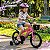Bicicleta Infantil Aro 14 Rosa Com Rodinhas De Apoio Cestinha Dianteira Paralamas E Protetor De Corrente - Imagem 4
