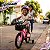 Bicicleta Infantil Aro 14 Rosa Com Rodinhas De Apoio Cestinha Dianteira Paralamas E Protetor De Corrente - Imagem 8