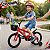 Bicicleta Infantil Aro 16 Vermelha Com Rodinhas De Apoio Cestinha Dianteira Paralamas E Protetor De Corrente - Imagem 8