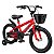 Bicicleta Infantil Aro 16 Vermelha Com Rodinhas De Apoio Cestinha Dianteira Paralamas E Protetor De Corrente - Imagem 2