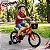 Bicicleta Infantil Aro 16 Vermelha Com Rodinhas De Apoio Cestinha Dianteira Paralamas E Protetor De Corrente - Imagem 4