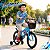 Bicicleta Infantil Aro 16 Azul Com Rodinhas De Apoio Cestinha Dianteira Paralamas E Protetor De Corrente - Imagem 10
