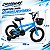 Bicicleta Infantil Aro 16 Azul Com Rodinhas De Apoio Cestinha Dianteira Paralamas E Protetor De Corrente - Imagem 3