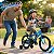 Bicicleta Infantil Aro 16 Azul Com Rodinhas De Apoio Cestinha Dianteira Paralamas E Protetor De Corrente - Imagem 8