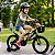 Bicicleta Infantil Aro 16 Preta Com Rodinhas De Apoio Cestinha Dianteira Paralamas E Protetor De Corrente - Imagem 6