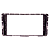 Moldura Painel 2 Din Toyota Hilux 2012 a 2016 Prata para Central Multimídia e DVD AP669 - Imagem 4