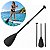 Remo Stand Up Paddle Sup Ajustável 165 A 208cm Alumínio Tripartido Desmontável 3 Peças Preto - Imagem 1