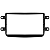 Moldura Central Multimídia Painel 2 Din Renault Kwid Captur Sandero Logan Duster Preta AP619 Padrão Chinês - Imagem 4