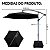 Ombrelone Lateral Preto 3 Metros Com Base Manivela E Proteção Uv Para Jardim Piscina Varanda E Área Gourmet - Imagem 2